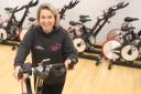 SUPPORT: Kasia Slapek at the Forth Valley College gym team got behind Maggie's Forth Valley's Gran Fondo challenge ahead of the UCI Cycling World Championships