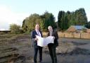 L to R: Planning and Regulations Panel convenor Alasdair MacPherson looks at site plans with Stirling Council Integrated Facilities Management Service manager John MacMillan