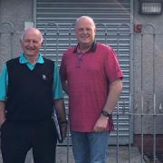 John Souter with club chairman Derek Robertson