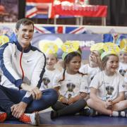 Jamie Murray visits Dunblane Sports Centre with the Davis Cup trophy
