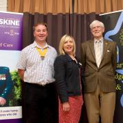 Karen McBeath from Erskine (centre) with president-elect George Morrison (left) and David Mackie