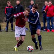 David Donaldson sets up another attack for Bannockburn AFC