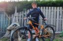 Watch commander Eddy Fotheringham has never cycled before but is racking up the miles every day