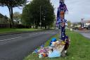 TRAGEDY: Tributes were left to Alan on Alloa Road in Tullibody
