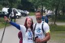 Rachel and Scott Maitland were two of the 40 taking part in the midnight trek