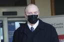 Iain Moorhouse attending court last month. Picture by Central Scotland News Agency