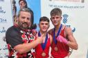 Jonesy's Boxing Club head coach James Casey with boxers Lee Welsh and Colin Cairney