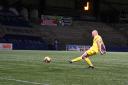 Liam Grimshaw missed in the penalty shoot-out against Raith Rovers.