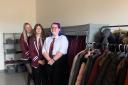 'FANTASTIC INITIATIVE' Pictured in the pre-loved shop are S6 pupils, from left to right, Karla, Emma and Eilidh