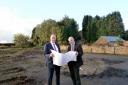 L to R: Planning and Regulations Panel convenor Alasdair MacPherson looks at site plans with Stirling Council Integrated Facilities Management Service manager John MacMillan