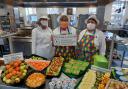Catering staff at Riverside PS show their support for the declaration - Picture courtesy of Stirling Council