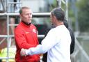 Stirling Albion boss Stuart McLaren with Alloa assistant Paddy Connolly
