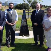 MP Alyn Smith, Rev Dan Harper, Donnie Connor of Stirlingshire Crematorium and celebrant Susan Chown