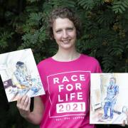 Stirling artist Gillian hopes her story will inspire people to enter a Race for Life event this autumn