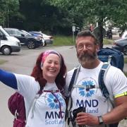 Rachel and Scott Maitland were two of the 40 taking part in the midnight trek