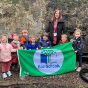 Children and educators recently celebrated the Green Flag Award at Allan's Nursery