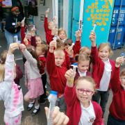 Pupils at Braehead PS learned about STEM with Merck's Curiosity Cube